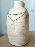 The Elizabeth Double Layer Cross Necklace